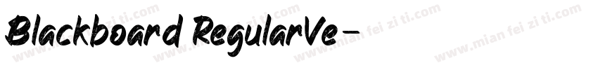 Blackboard RegularVe字体转换